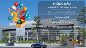 ️TÂY BẮC FORD THÔNG BÁO LỊCH NGHỈ TẾT DƯƠNG LỊCH 2024️